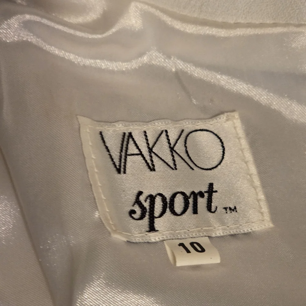 Vakko Sport White Leather Mini Dress - Picture 5 of 7